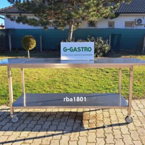 Rozsdamentes asztal alsó polccal – rba180