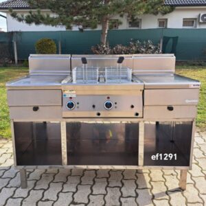 Ipari elektromos fritőz, 2 aknás – ef129