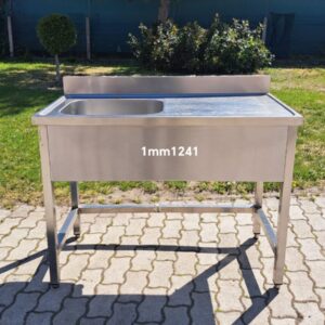 Ipari rozsdamentes mosogató csepegtetővel – 1mm124